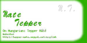 mate tepper business card
