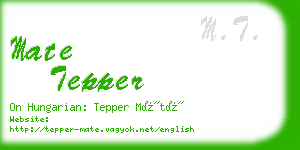mate tepper business card